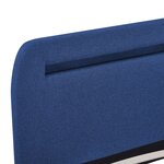 vidaXL Cadre de lit avec LED Bleu Tissu 160x200 cm