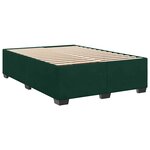 vidaXL Sommier à lattes de lit et matelas Vert foncé 140x190cm Velours