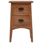 vidaXL Table de chevet Bois de sapin massif 40 x 29 x 68 cm Marron
