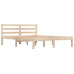 vidaXL Cadre de lit bois de pin massif 135x190 cm double