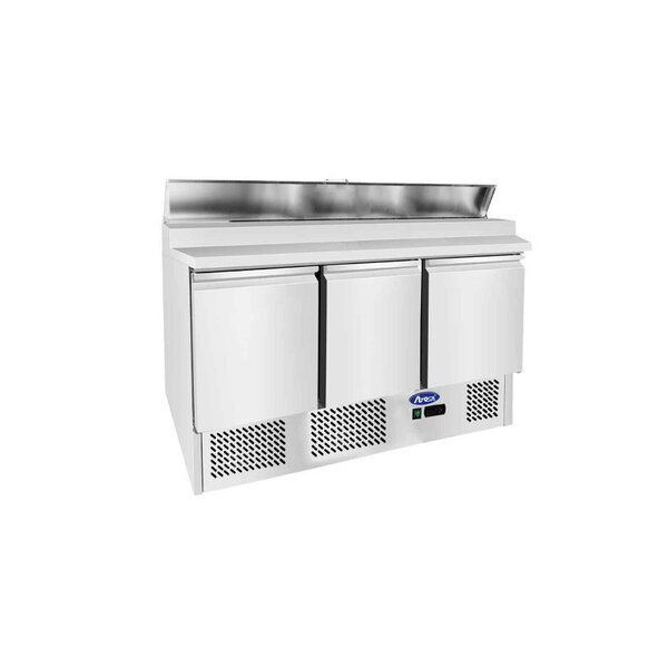 Table pizza réfrigérée eco - 7 bacs gn 1/3 - atosa - r600a - acier inoxydable33801365pleine x1100mm