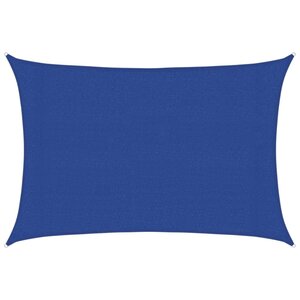 vidaXL Voile d'ombrage 160 g/m² rectangulaire bleu 3x5 m PEHD