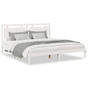 vidaXL Cadre de lit extra long sans matelas 200x220 cm bois massif