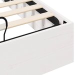 vidaXL Cadre de lit ottoman avec rangement Blanc 150 x 200 cm