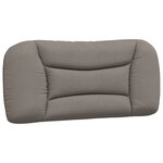 vidaXL Lit avec matelas taupe 90x200 cm tissu