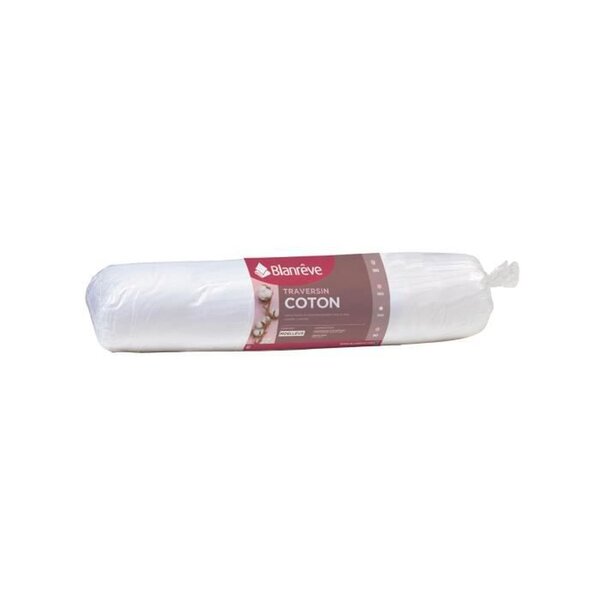 Traversin blanc en coton 160 cm