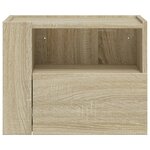 vidaXL Table de chevet murale chêne sonoma 45x30x35 cm