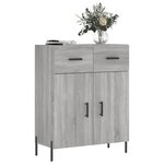 vidaXL Buffet sonoma gris 69 5x34x90 cm bois d'ingénierie