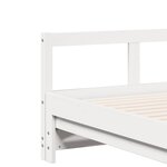 vidaXL Lit de jour sans matelas blanc 90x190 cm bois de pin massif