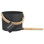vidaXL Ensemble d'accessoires de sauna 2 pièces Noir