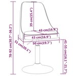 Vidaxl chaises pivotantes à manger lot de 2 noir tissu