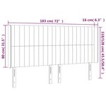 vidaXL Tête de lit à LED Taupe 183x16x118/128 cm Tissu