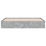vidaXL Cadre de lit à tiroirs gris béton 160x200 cm bois d'ingénierie