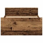 vidaXL Cadre de lit sans matelas vieux bois 75x190 cm bois ingénierie