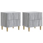 vidaXL Cabinet de chevet 2 Pièces Sonoma gris 43 x 34 5 x 48 cm