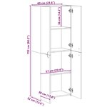 vidaXL Armoire de classement chêne sonoma 60x32x153 cm bois ingénierie