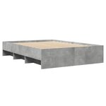 vidaXL Cadre de lit sans matelas gris béton 140x190 cm bois ingénierie