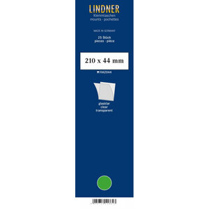 Bandes simple soudure 210 x 44 mm pour timbres-poste. Fond - Transparent