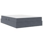 vidaXL Lit avec rangement et matelas Gris foncé 140 x 190 cm Velours