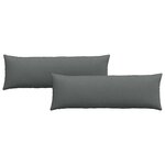 vidaXL Coussins de canapé 2 Pièces Gris foncé 120 x 40 cm tissu