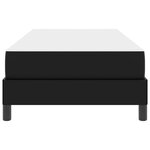 vidaXL Cadre de lit avec matelas Noir 90 x 200 cm tissu