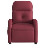 vidaXL Fauteuil de massage inclinable électrique Rouge bordeaux Tissu