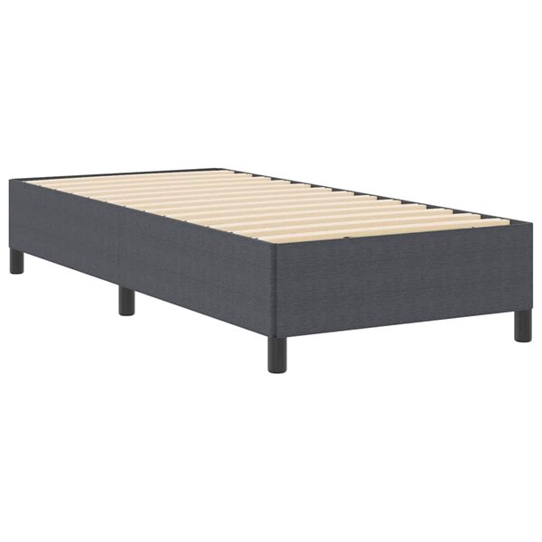 vidaXL Cadre de lit Gris foncé 90 x 200 cm Tissu en velours côtelé
