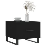 vidaXL Table basse Noir 50x50x40 cm Bois d'ingénierie