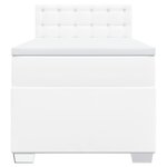 vidaXL Sommier à lattes de lit avec matelas Blanc 90x190 cm Similicuir