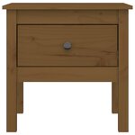 vidaXL Table d'appoint Marron miel 50x50x49 cm Bois massif de pin
