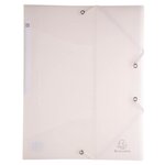 Chemise À Élastique 3 Rabats Polypropylène 5/10e Chromaline - A4 - Incolore - Exacompta