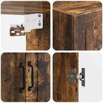 vidaXL Armoire Murale Chêne fumé 59 x 31 x 60 cm Bois d'ingénierie