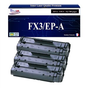 T3AZUR -3x Toners compatibles avec Canon FX3 / EP-A pour Canon T-Fax 374  T-Fax 382  T-Fax 8300  T-Fax 8400  T-Fax 8401  T-Fax 8500  T-Fax 8600  T-Fax 8601