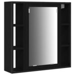 vidaXL Ensemble de mobilier de salle de bain 3 Pièces Chêne noir
