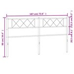 vidaXL Tête de lit de remplacement métal noir 180 cm