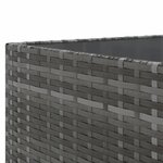 vidaXL Salon de jardin avec coussins 10 Pièces gris résine tressée