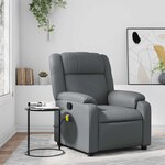 vidaXL Fauteuil de massage inclinable gris similicuir