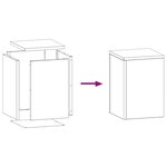 vidaXL Support de Plante 2 Pièces Blanc 24 x 24 x 35 cm Acier