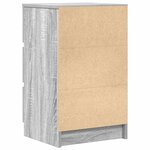 vidaXL Table de chevet avec 3 tiroirs sonoma gris 39x35x65 cm