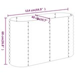 vidaXL Lit surélevé de jardin Acier enduit de poudre Anthracite