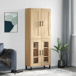 vidaXL Buffet haut Chêne sonoma 69 5x34x180 cm Bois d'ingénierie