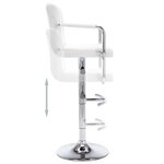 vidaXL Tabourets de bar lot de 2 blanc similicuir