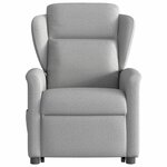 vidaXL Fauteuil inclinable électrique gris nuage tissu