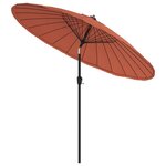 vidaXL Parasol d'extérieur et mât avec aluminium 270 cm terre cuite