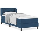 vidaXL Lit boxspring avec matelas avec matelas Bleu 80 x 200 cm tissu