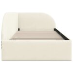 vidaXL Cadre de lit d'angle Crème 100 x 200 cm Velours