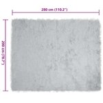 vidaXL Tapis en Peau de Mouton Synthétique Gris 200 x 280 cm Polyester