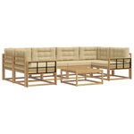 vidaXL Ensemble de canapés d'extérieur 5 pc Blanc et Beige