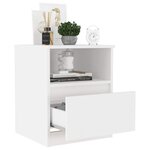 vidaXL Tables de chevet 2 Pièces blanc 40x40x50 cm bois d'ingénierie
