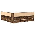 vidaXL Lit avec bibliothèque Chêne fumé 180x200 cm en bois d'ingénierie